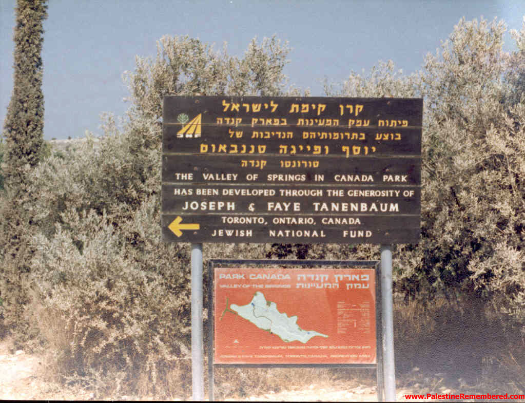 An example of ethnically cleansed JNF land
