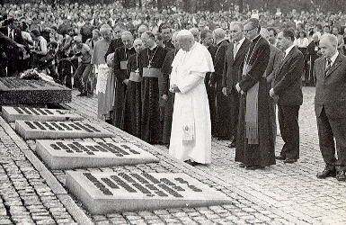 Pope John Paul II at Auschwitz