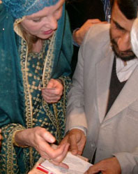 Lady Renouf and President Ahmadinejad