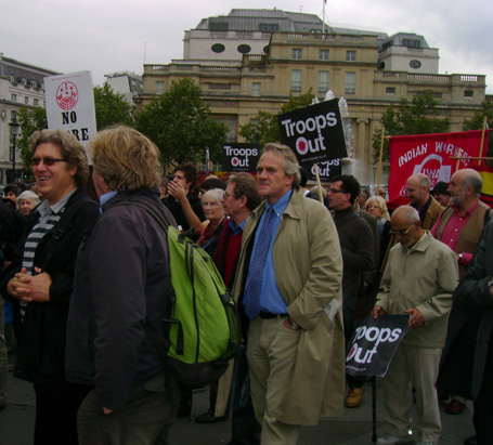 Observer columnist Henry Porter attends Stop the War demo
